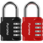 Cadenas à Combinaison 4 Chiffres Puroma Rouge & Noir pour Casier Gym Cadenas à Combinaison 4 Chiffres Puroma Rouge & Noir pour Casier Gym