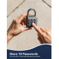NexusLab IP67 Waterproof Digital Padlock - 6-Digit Keyless Entry, Push Button Keypad, No App Needed