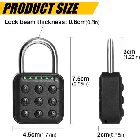 Cadenas DELSWIN 6 Chiffres pour Casier – Sécurité Intelligente