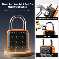 Waterproof IP67 Gym Locker Lock, High-Security Keyless Digital Combination Padlock for School, Gates & Storage