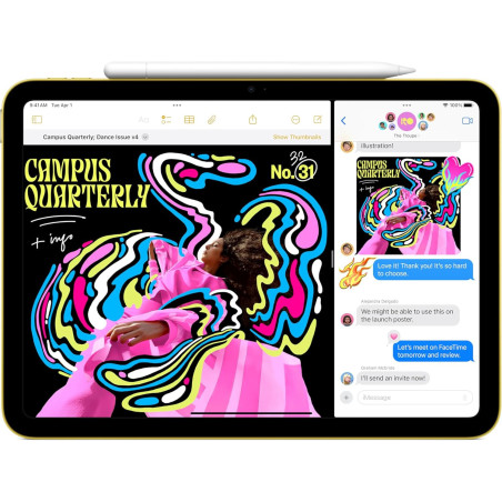 Apple iPad 11-inch (128GB, Silver) - A16 Chip, Liquid Retina, Wi-Fi 6, 12MP Dual Cameras, Touch ID, All-Day Battery