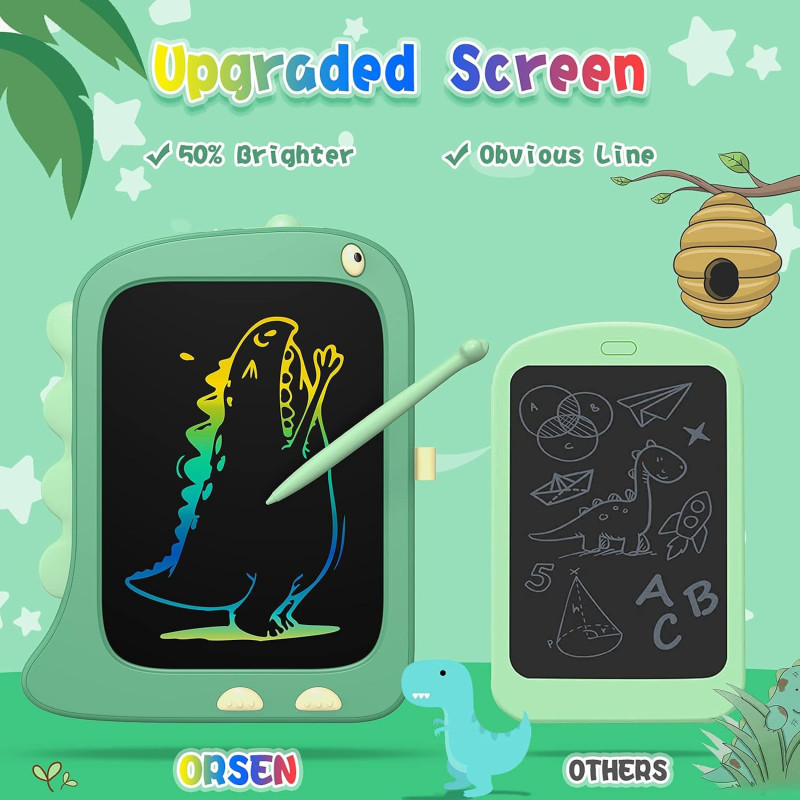 Tablette Doodle LCD 8,5 Dinosaure Vert - Cadeau Enfant