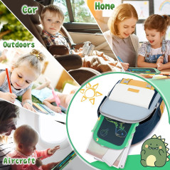 Tablette Doodle LCD 8,5 Dinosaure Vert - Cadeau Enfant