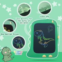 Tablette Doodle LCD 8,5 Dinosaure Vert - Cadeau Enfant