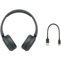 Sony WH-CH520 Wireless On-Ear Bluetooth Headphones with Mic, Black