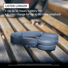 Sony WH-CH520 Wireless Bluetooth Headphones with Microphone - Black