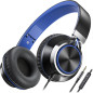 AILIHEN C8 Kids Wired Headphones with Mic, 3.5mm Jack – BlackBlue for School Use AILIHEN C8 Kids Wired Headphones with Mic, 3.5mm Jack – BlackBlue for School Use