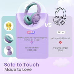 Casque Enfants Acer HK03 avec Limiteur 85-94dB & Micro