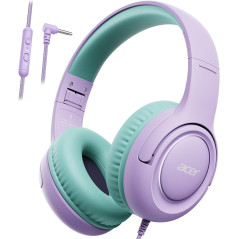 Casque Enfants Acer HK03 avec Limiteur 85-94dB, Jack 3.5mm et Micro pour École