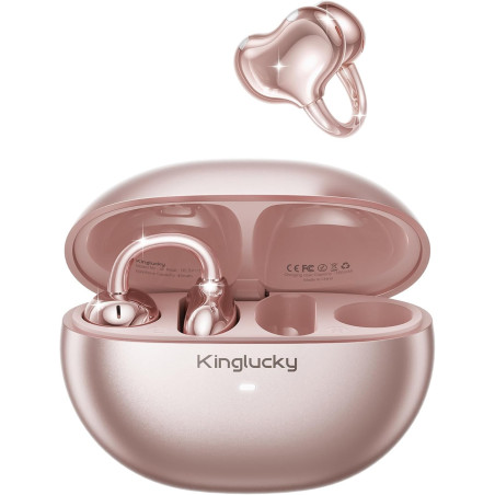 Kinglucky Upgraded Clip-On Open Ear Wireless Earbuds Bluetooth 6.0 - Comfortable & Secure Fit