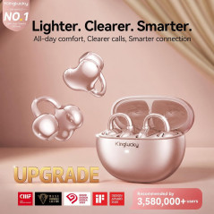 Kinglucky Écouteurs Bluetooth 6.0 Clip-On Sans Fil Open Ear