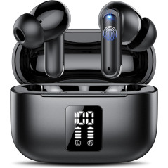 IKT AI Real-Time Translator Earbuds - 164 Languages, 50H Playtime, ANC