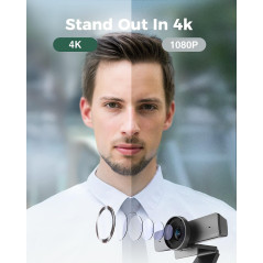 4K AI Conference Webcam with Mics, Speakers | Zoom Certified