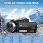 4K Ultra HD 80MP Camcorder Video Camera for Vlogging, YouTube, and Webcam Use 4K Ultra HD 80MP Camcorder Video Camera for Vlogging, YouTube, and Webcam Use