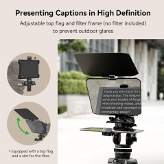 SmallRig Téléprompteur iPad jusqu'à 11, pas smartphone