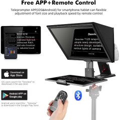 Desview T12S 12.9 Metal Teleprompter with Beam Splitter Glass, Carry Case, for Camera & iPad