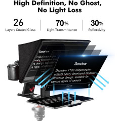 Desview T12S 12.9 Metal Teleprompter with Beam Splitter Glass & Case