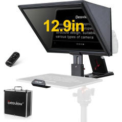 Desview T12S 12.9 Metal Teleprompter with Beam Splitter Glass & Case