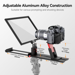 Desview P13 Téléprompteur Portable pliable pour iPad Pro 12,9, Bluetooth, Housse, pour DSLR & Streaming