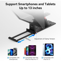 Desview P13 Portable Teleprompter for iPad Pro – Foldable, Bluetooth Remote