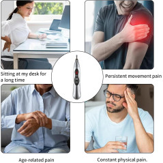 Rechargeable 5-in-1 Acupuncture Pen – 9 Intensity Levels for Pain Relief