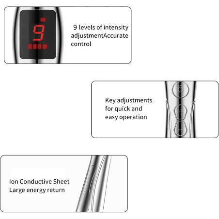 Rechargeable 5-in-1 Electronic Acupuncture Pen with 9 Intensity Levels for Pain Relief & Meridian Therapy