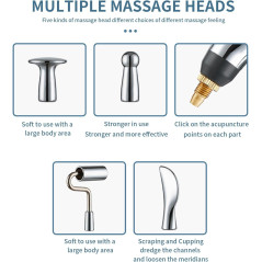 Stylo d'Acupuncture Électrique 5-en-1, 9 Niveaux d'Intensité