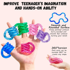 6-Piece Twisty Fidget Toy Set for Adults – Sensory Stress Relief and Focus Aid