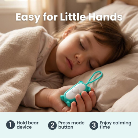 Glowco CalmCarry Mini Bear: Portable Kids Sleep Aid & Relaxation Tool