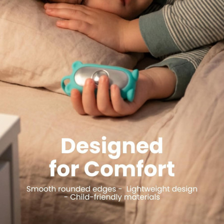 Glowco CalmCarry Mini Bear Kids Sleep Aid – Portable USB Rechargeable Relaxation & Focus Device (Teal)
