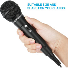 Microphone Karaoke Filaire 2.5m - Micro Dynamique Vocal