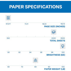 Hammermill 80 lb Cardstock, Premium Color Copy Cover, 8.5x11, 2000 Sheets
