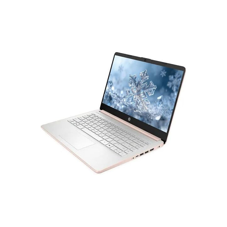 HP 14 Business & Student Laptop, Intel Quad-Core, 4GB RAM, 640GB Storage, Win11, Office 365, Rose Gold