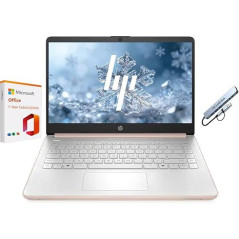 HP 14 Rose Gold Laptop | 4GB RAM, 128GB SSD+512GB SD, Office 365