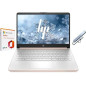 HP 14 Business & Student Laptop, Intel Quad-Core, 4GB RAM, 640GB Storage, Win11, Office 365, Rose Gold