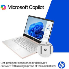 HP 14 Laptop Business Rose Gold, 1 an Office 365, 640GB SSD
