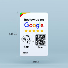 Google Review Tap Card 3-Pack - Reusable QR Cards to Boost Reviews