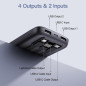 2026 2-Pack 10000mAh Portable Charger Battery Packs with Built-In Cables