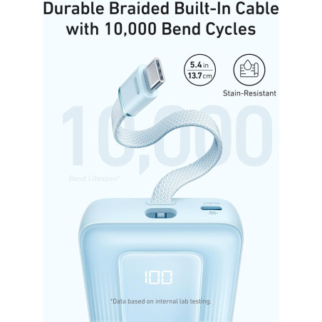Anker 10,000mAh 30W USB-C Portable Power Bank - Travel Essential Charger