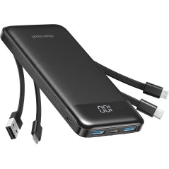 Charmast Portable Charger Power Bank with 4 Reinforced Built-in Cables