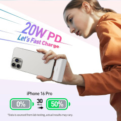 iWALK 20W Portable Charger 4,500mAh USB-C Power Bank for iPhone 15-18 & Samsung Galaxy S23-S25