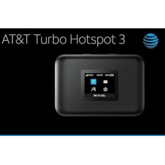 AT&T Turbo Hotspot 3 Noir 256MB Prépayé, Débloqué, Wi-Fi Double Bande, 16 Appareils, Batterie Longue Durée
