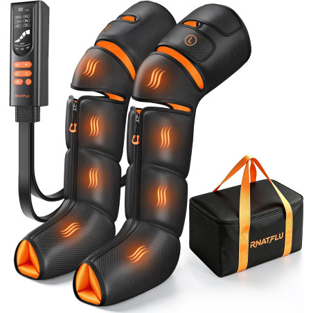 Appareil de Massage pour Jambes avec Chaleur et Compression – Améliore la Circulation, Taille Standard