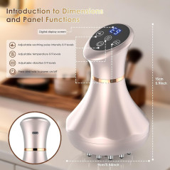 Lymphatic Drainage Massager - Anti-Cellulite Handheld Tool for Belly, Thigh, Sciatica & Muscle Pain Relief