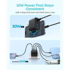 Chargeur Anker Zolo USB-C 50W, Charge Rapide Type C