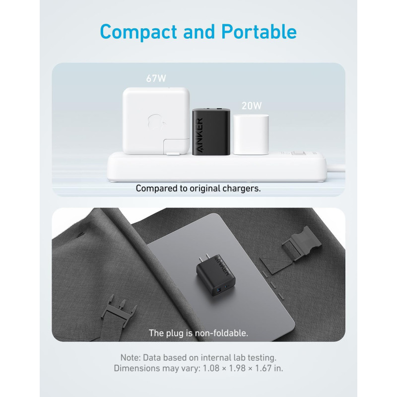 Anker 20W USB-C Fast Phone Charger | Quick Type-C Charging Block