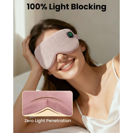 Masque Chauffant Sans Fil Rechargeable 4 Niveaux de Chaleur pour Yeux Secs