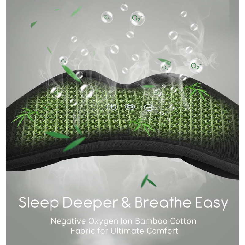 TOPOINT Bluetooth Sleep Mask with Headphones, 3D Blackout Eye Mask