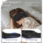 Masque de Sommeil Bluetooth 5.4 TOPOINT avec Casque 3D Coton Bambou, Noir, Pour Dormeurs Latéraux, Micro HD Masque de Sommeil Bluetooth 5.4 TOPOINT avec Casque 3D Coton Bambou, Noir, Pour Dormeurs Latéraux, Micro HD