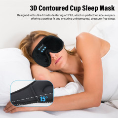 Sleep Headphones & 3D Sleep Mask for Side Sleepers with Bluetooth Speakers